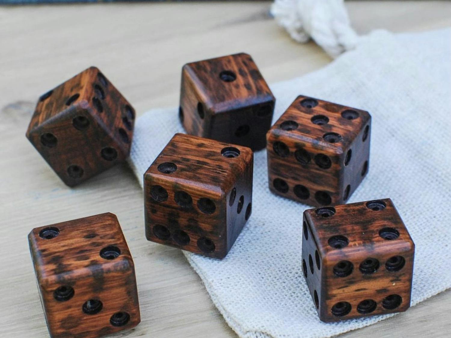 Dice made by Arnold Schweiner, 75-year-old founder of Dice by Arnold. ﻿