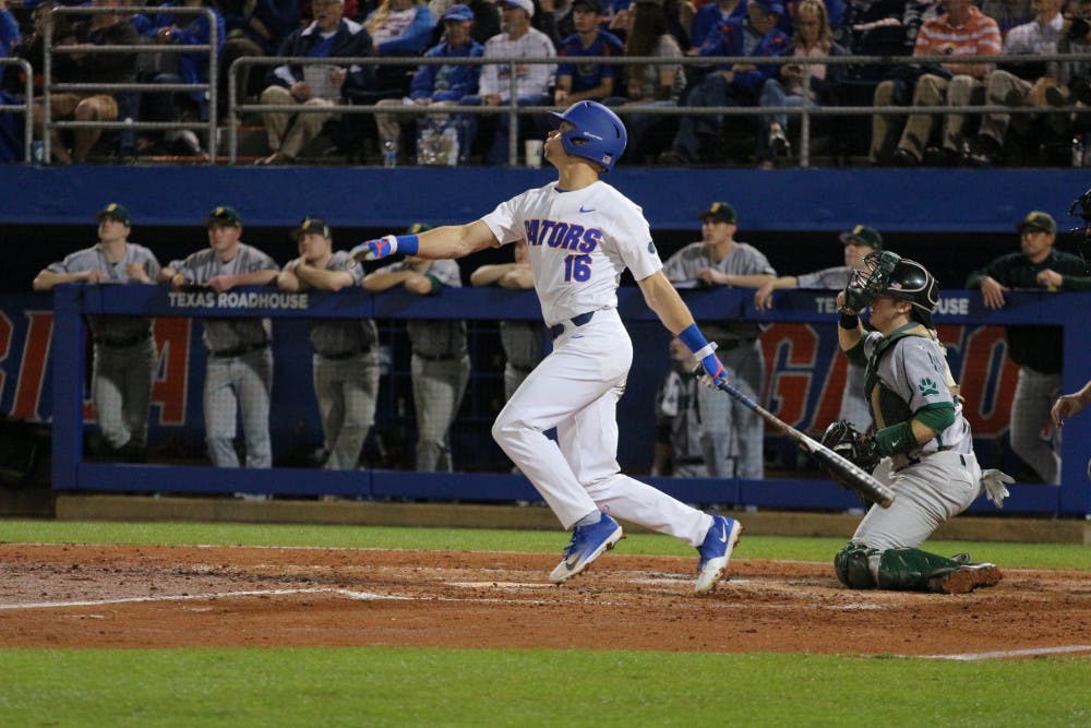 Right fielder Wil Dalton registered the game-winning RBI in UF's 7-6 win over Georgia on Friday night. 