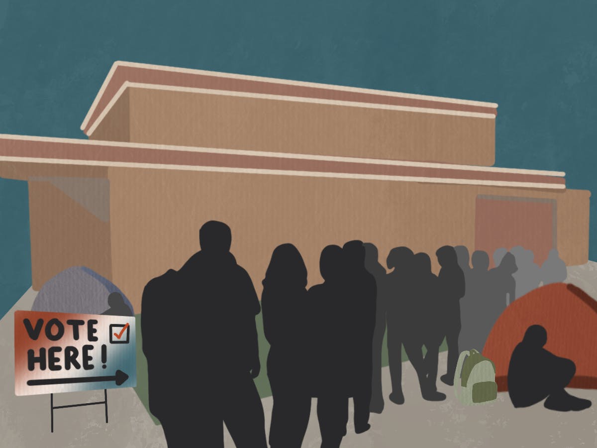 How accessible are voting stations to homeless people?