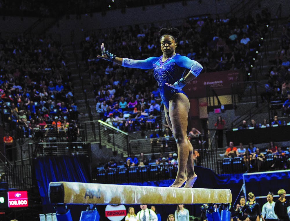 <p>Alicia Boren earned Second-Team All-American honors for the all-around and floor in 2019. She will compete in all four events at the NCAAs in Fort Worth, Texas.</p>