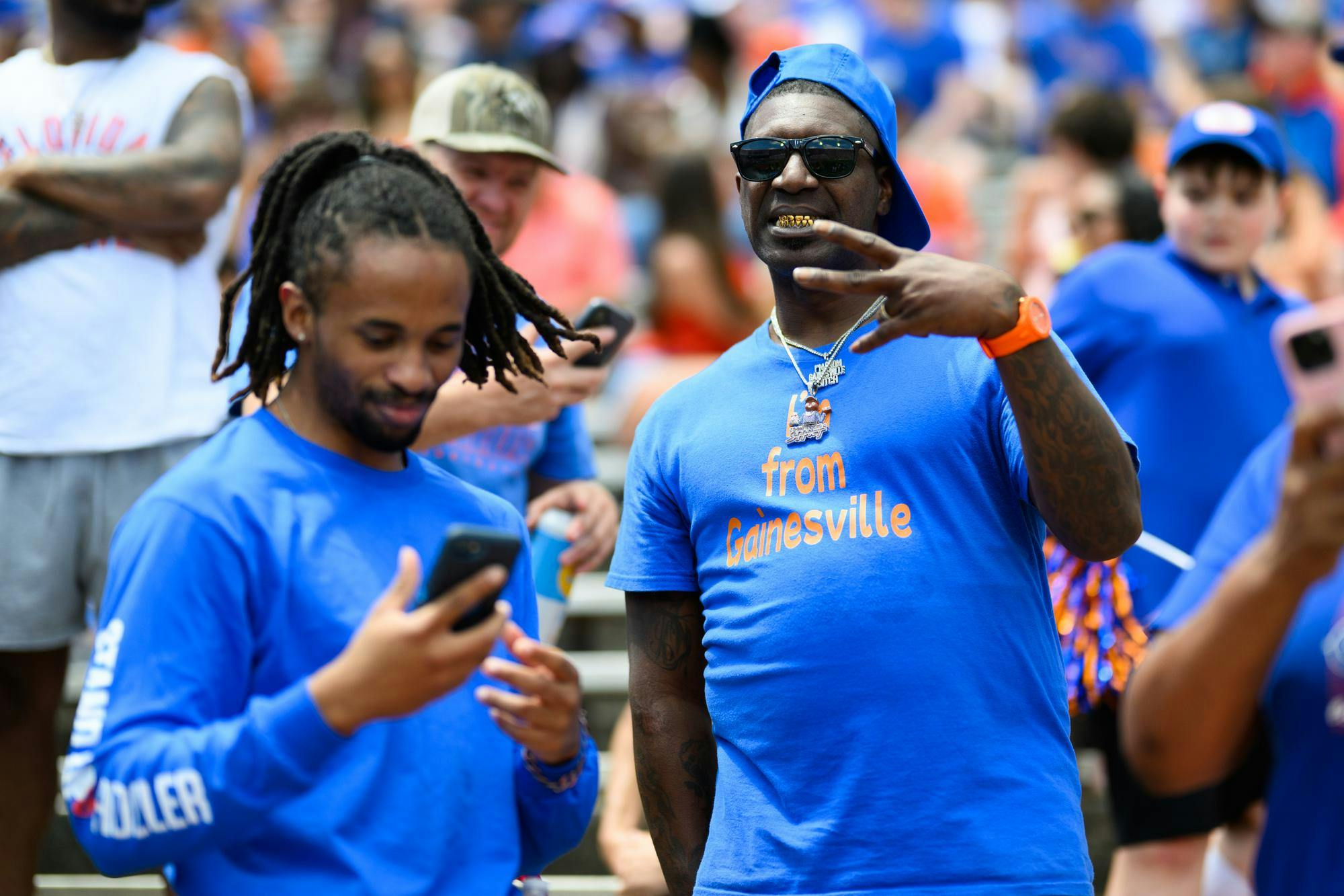 Gainesville social media star Fie Scoobie poses during the Orange & Blue spring football game, Saturday, April 11, 2026, in Gainesville, Fla.