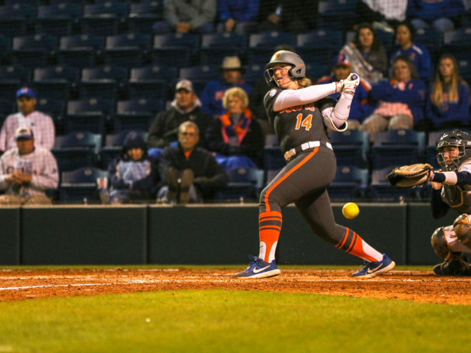 Gators catcher Jordan Roberts went 0 for 4 during Florida's 3-1 loss to Ole Miss on Sunday.
&nbsp;