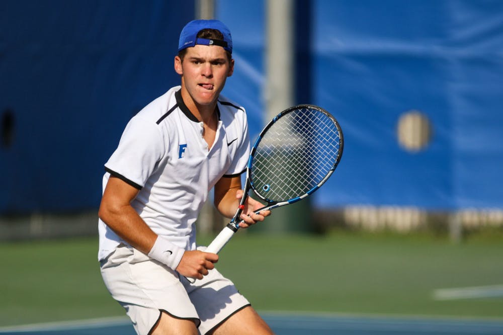 <p>The No. 4 Gators lost to No. 5 Southern California 4-3 in the opening round of the ITA National Team Indoor Championships in Chicago. Senior McClain Kessler picked up a singles win.</p>
