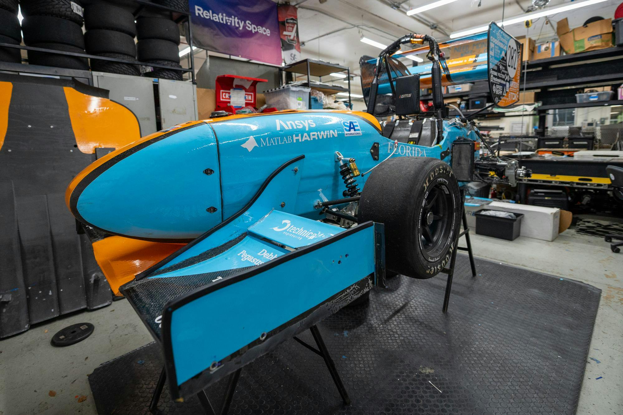 The Gator Motorsports F25 car sits in their garage on Oct. 5, 2025, in Gainesville.