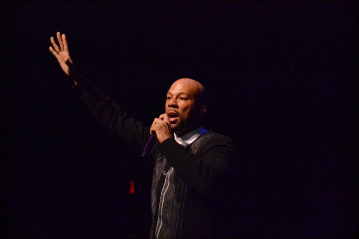 Rapper, actor and writer Common spoke and performed for UF students Thursday evening at the Curtis M. Phillips Center for the Performing Arts. The event was put on by Accent Speaker’s Bureau and co-sponsored by Black History Month.