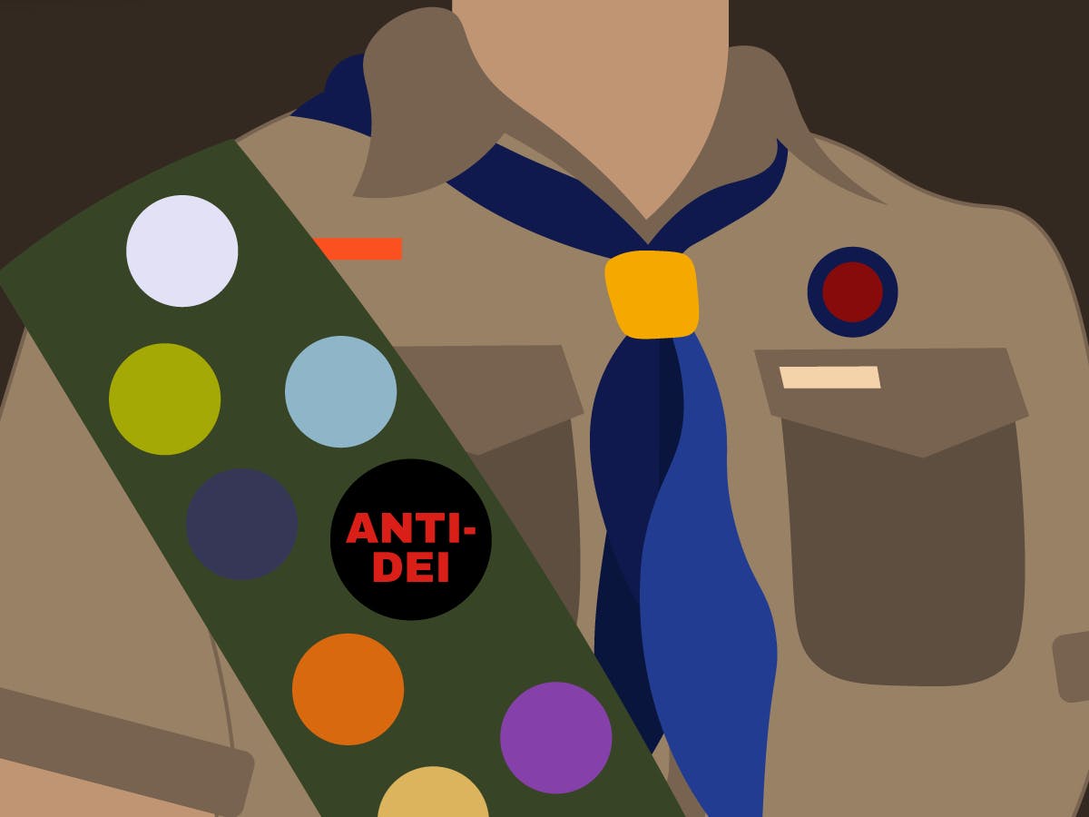 Scouting America made an agreement with the Department of War to eliminate the Citizenship in Society merit badge and its DEI committee, adding a new Military Service merit badge in its place. 