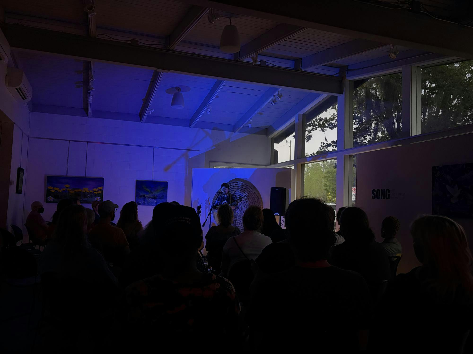 Kyle Keller opens The Listening Room's final show of its second season at the Gainesville Fine Arts Association on April 12 2026. 