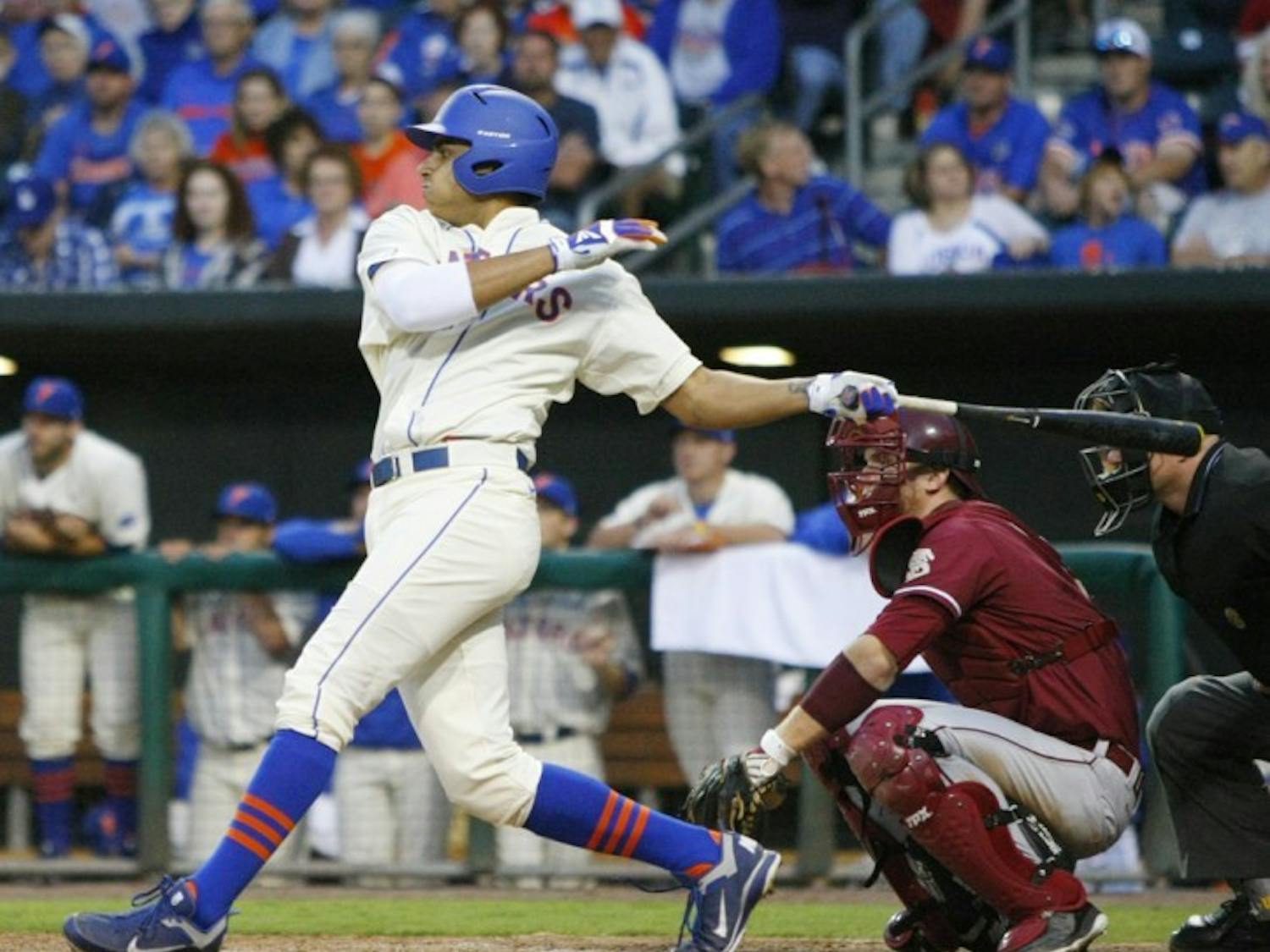 Junior transfer Vickash Ramjit has found a spot in UF’s lineup following injuries to Tyler Thompson and Josh Tobias. He has hit three home runs since March 23.