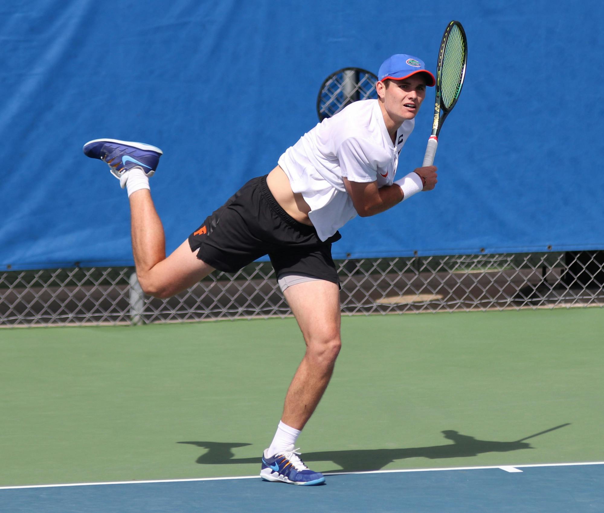 Junior Sam Riffice won his singles match against Auburn 6-2, 5-7, 6-4 Sunday.