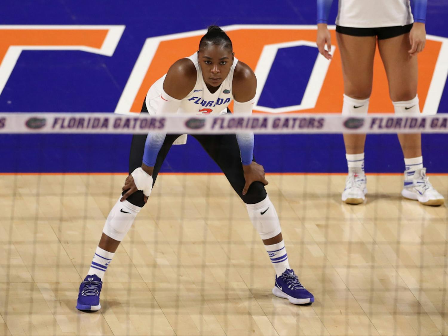 Outside hitter T'ara Ceasar during the Gators' match against the Georgia Bulldogs on Friday, November 20, 2020 at Exactech Arena at the Stephen C. O'Connell Center in Gainesville, Florida.