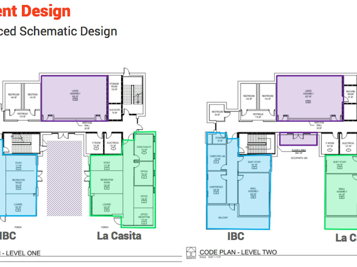The proposed plan to combine the Institute of Black Culture and the Institute of Hispanic-Latino Cultures buildings. The design was proposed by engineering company DLR Group but is not yet finalized. UF’s Student Affairs and MCDA first said they wanted one building because they couldn’t afford an elevator, but then said combining them would maximize the space. However, some students believe it’s important to preserve history and honor the sacrifices of past students who fought for the buildings to be separate.
