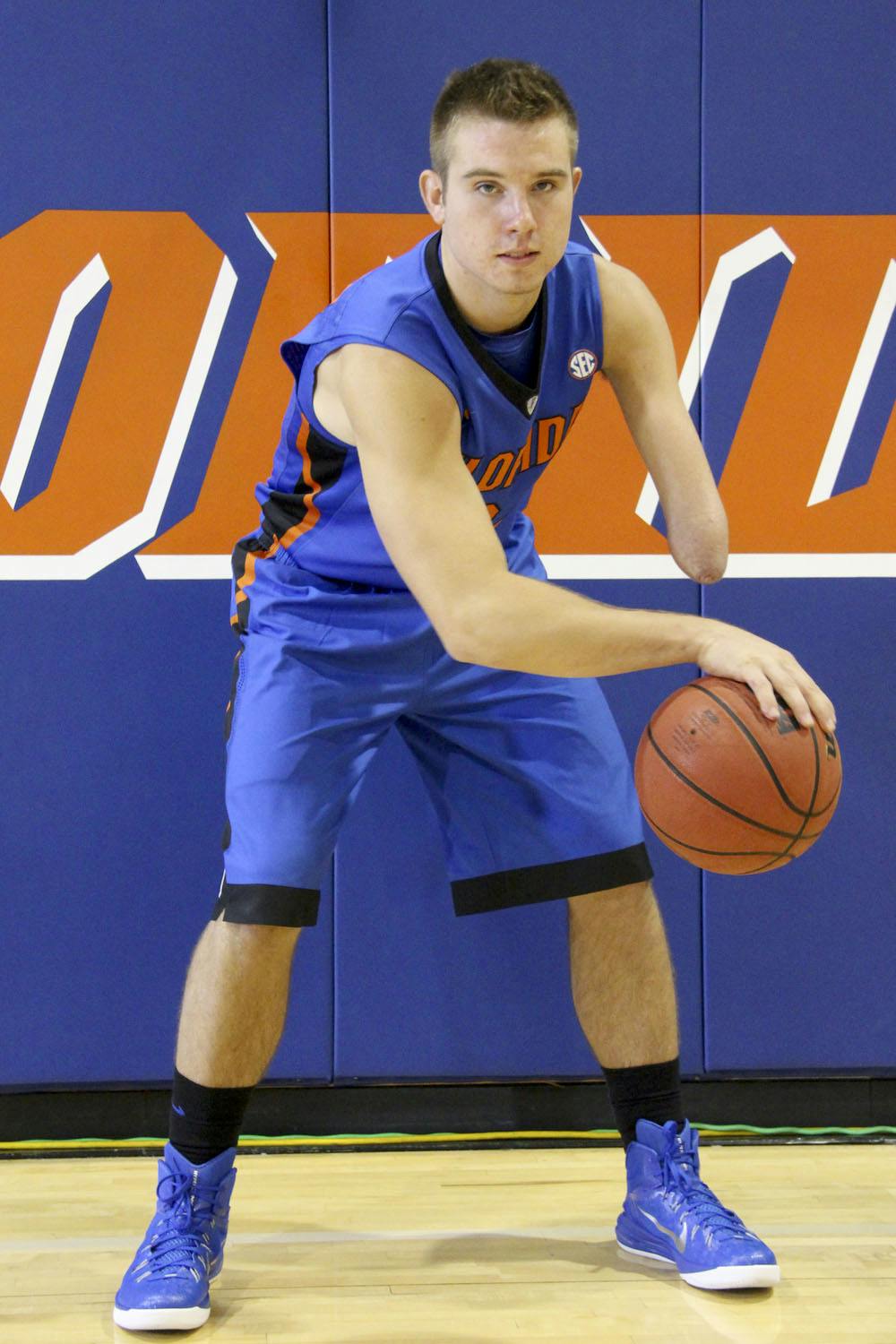 Zach Hodskins poses during the Florida men's basketball team media day.
