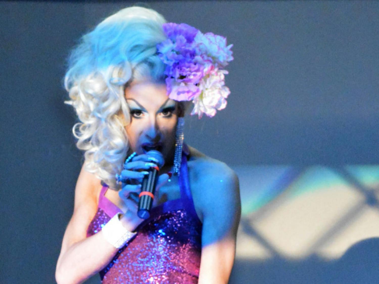 Alaska, from Pittsburgh, performs Thursday in the Reitz Union Grand Ballroom as part of Pride Awareness Month.