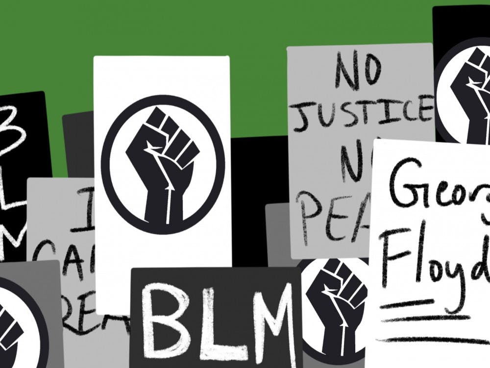 Graphic of Black Lives Matter protest signs