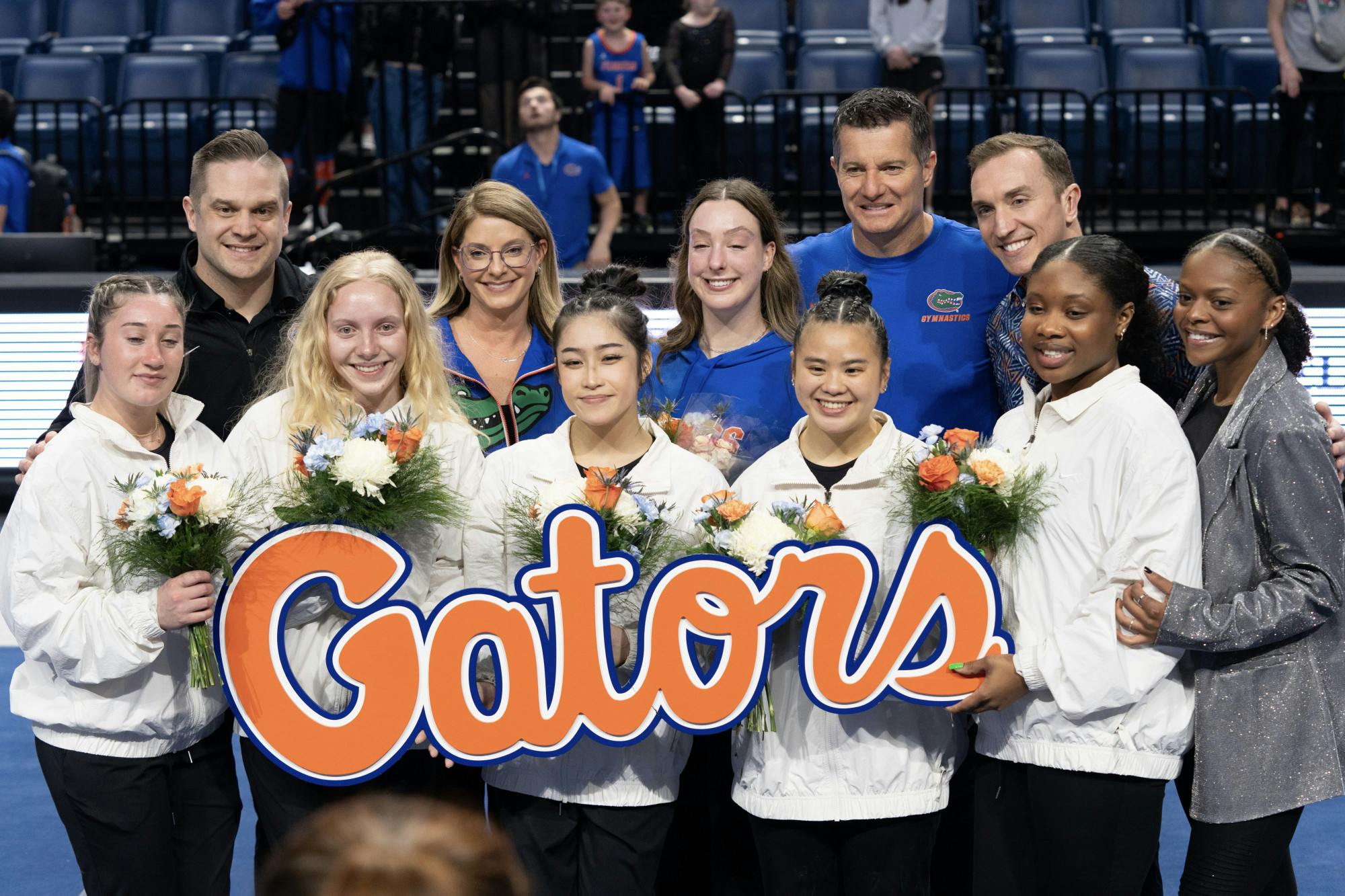 Florida gymnastics celebrates senior night Friday, March 15, 2024. 