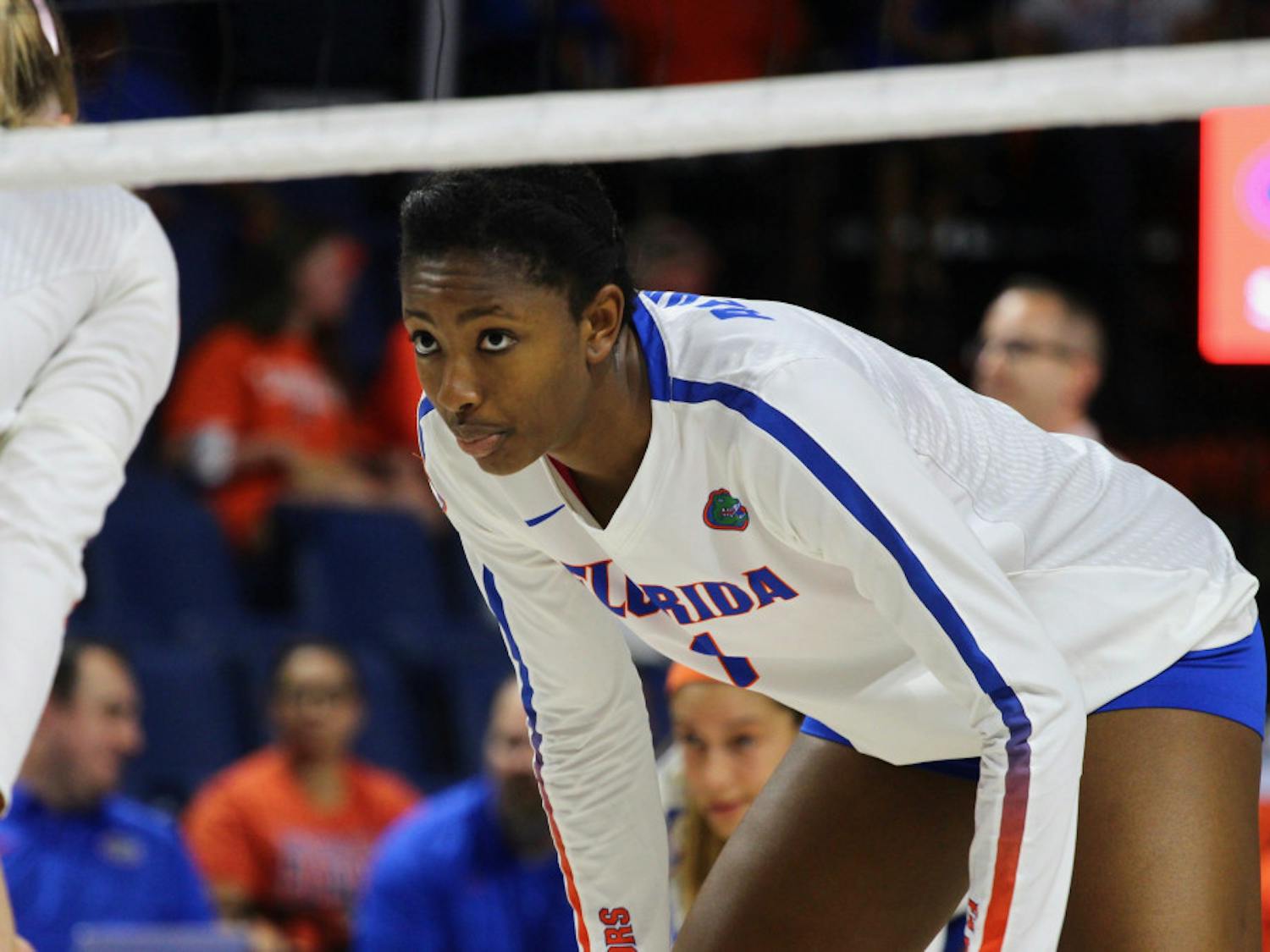 Florida middle blocker Rhamat Alhassan's career at UF came to close Saturday night in the 2017 NCAA national championship match following a 3-1 Gators loss to Nebraska.
