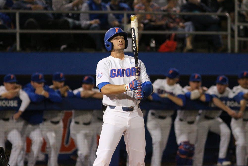 Although junior Jonathan India recorded two errors on Wednesday night, he made a defensive play to preserve UF's 4-3 lead over LSU. He also batted 2 for 4 with a double and an RBI. 