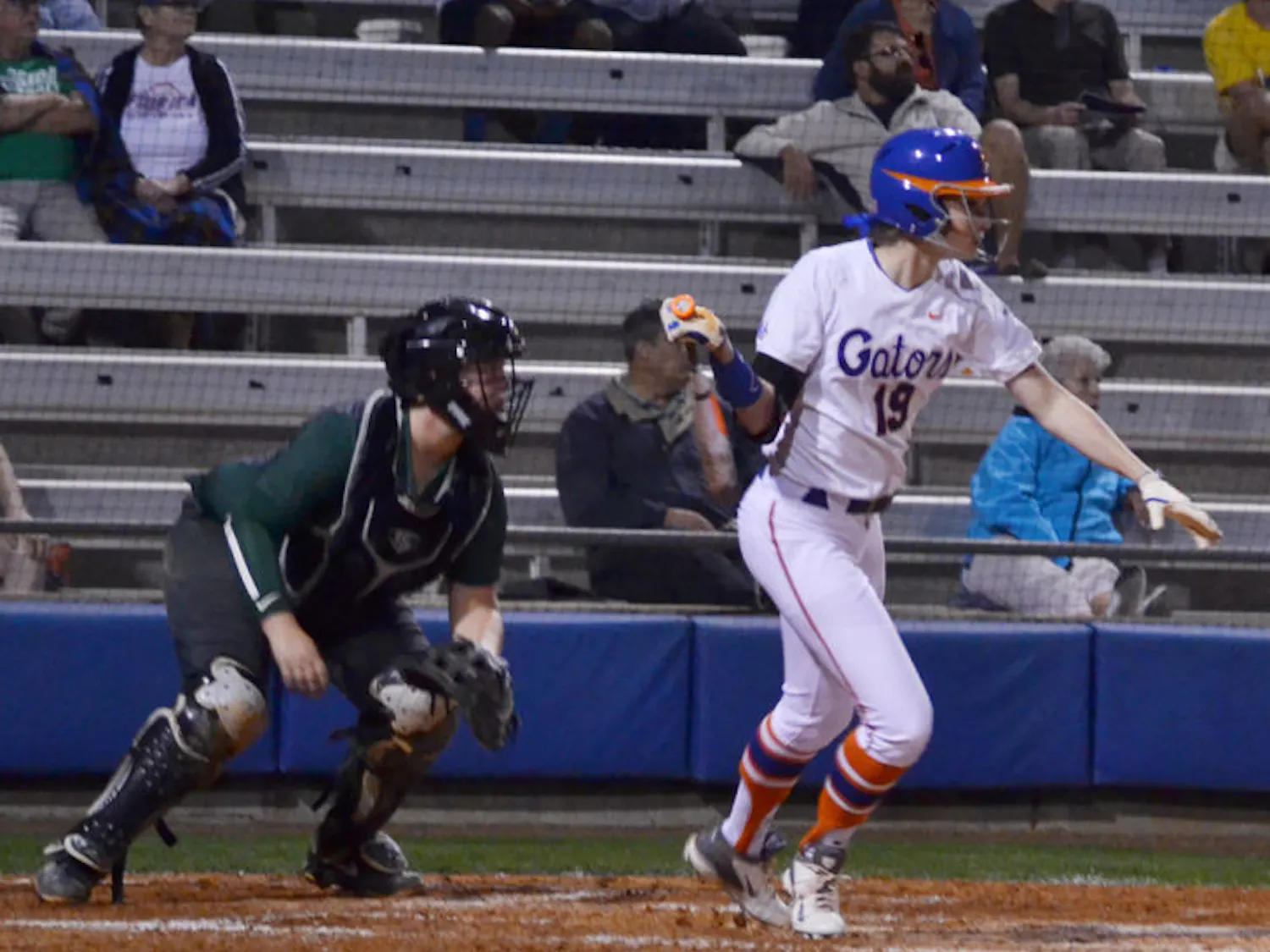 Chelsea Herndon runs toward first base in Florida’s 6-0 win against Jacksonville on Feb. 19 at Katie Seashole Pressly Stadium. Herndon scored the only run in UF’s 1-0 win in Game 2 against Mercer on Wednesday.