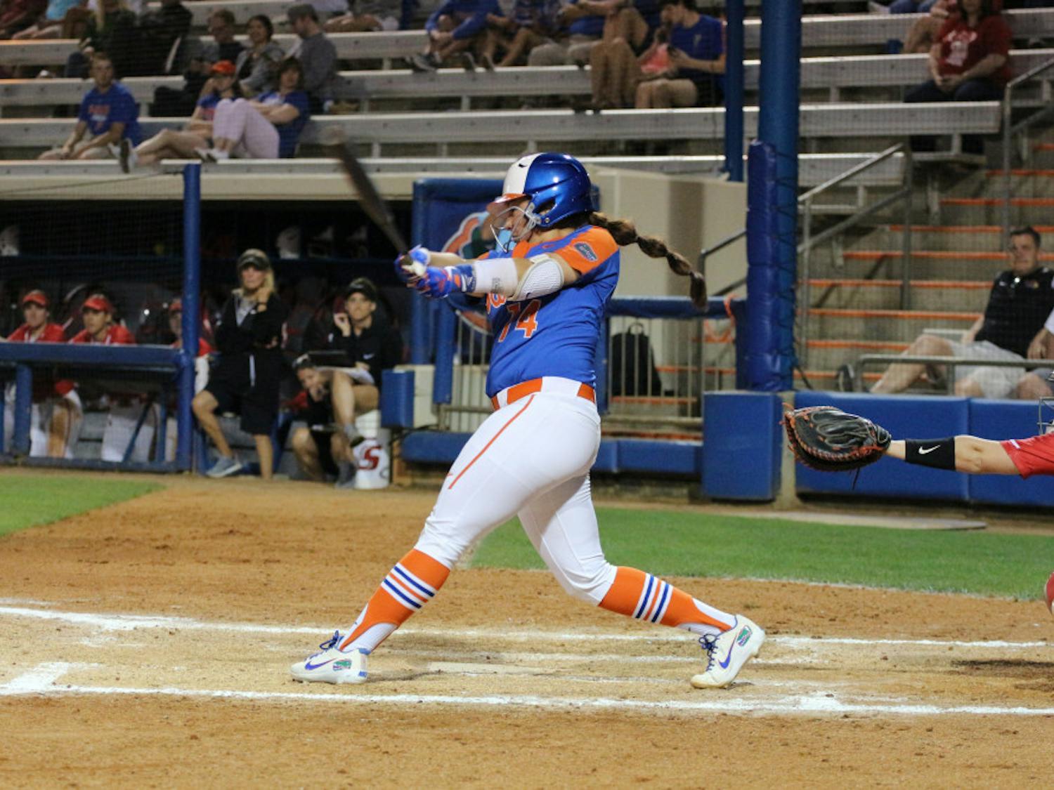 Shortstop Sophia Reynoso and the rest of the Gators' infield could have their hands full tonight against a speedy Georgia team. 