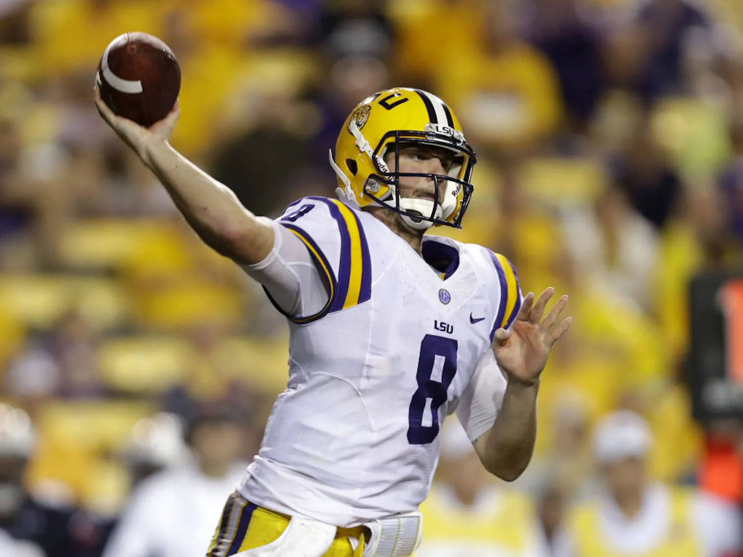 LSU quarterback Zach Mettenberger passes during LSU's 35-21 win against Auburn in Baton Rouge, La., on Sept. 21.