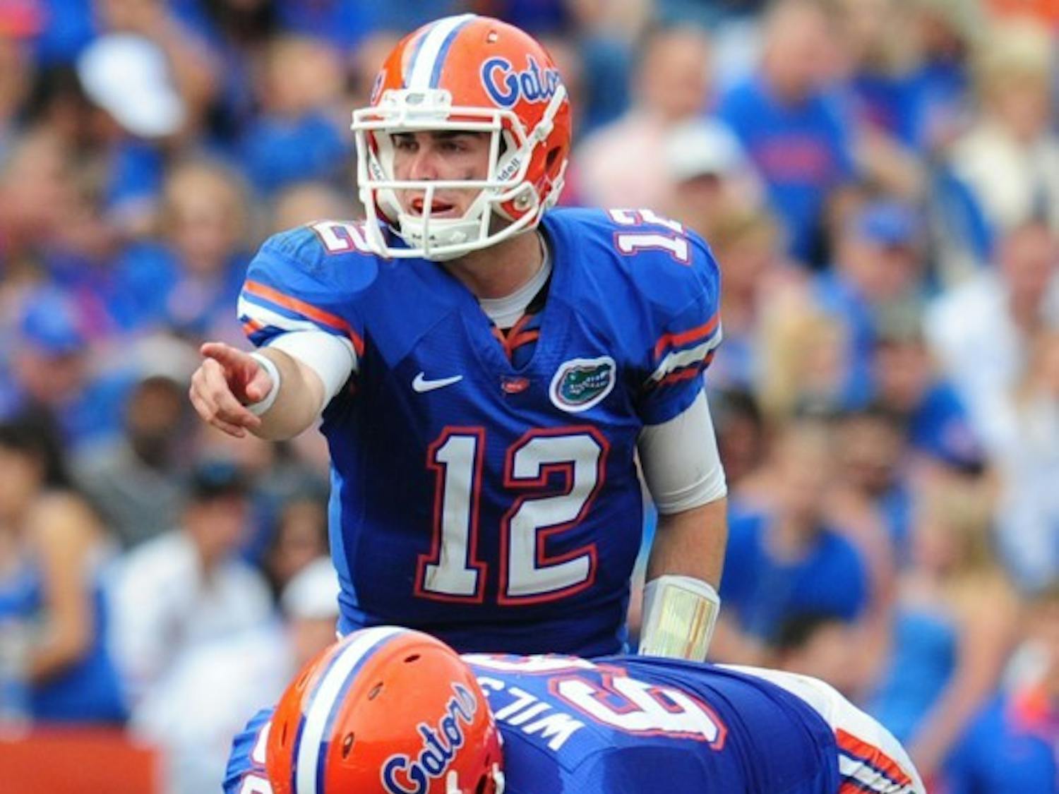 Former Florida quarterback John Brantley lines up under center in a 54-32 win against Furman on Nov. 19, 2011.