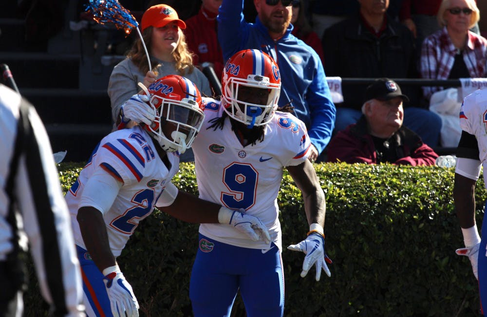 Interim coach Randy Shannon announced on Monday that receiver Dre Massey (9) will step in as second-string quarterback behind Feleipe Franks for Saturday's game against UAB.