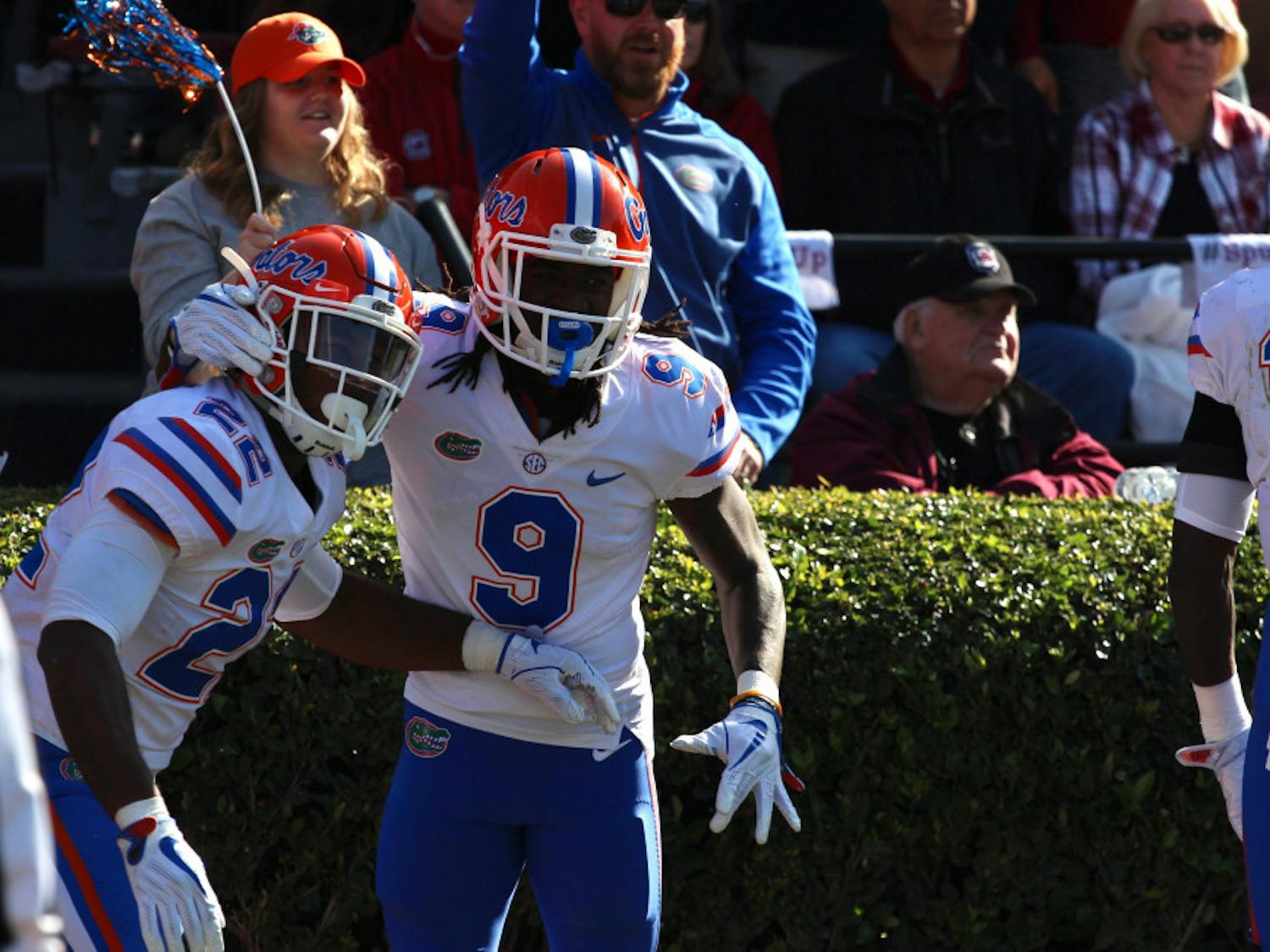 Interim coach Randy Shannon announced on Monday that receiver Dre Massey (9) will step in as second-string quarterback behind Feleipe Franks for Saturday's game against UAB.
