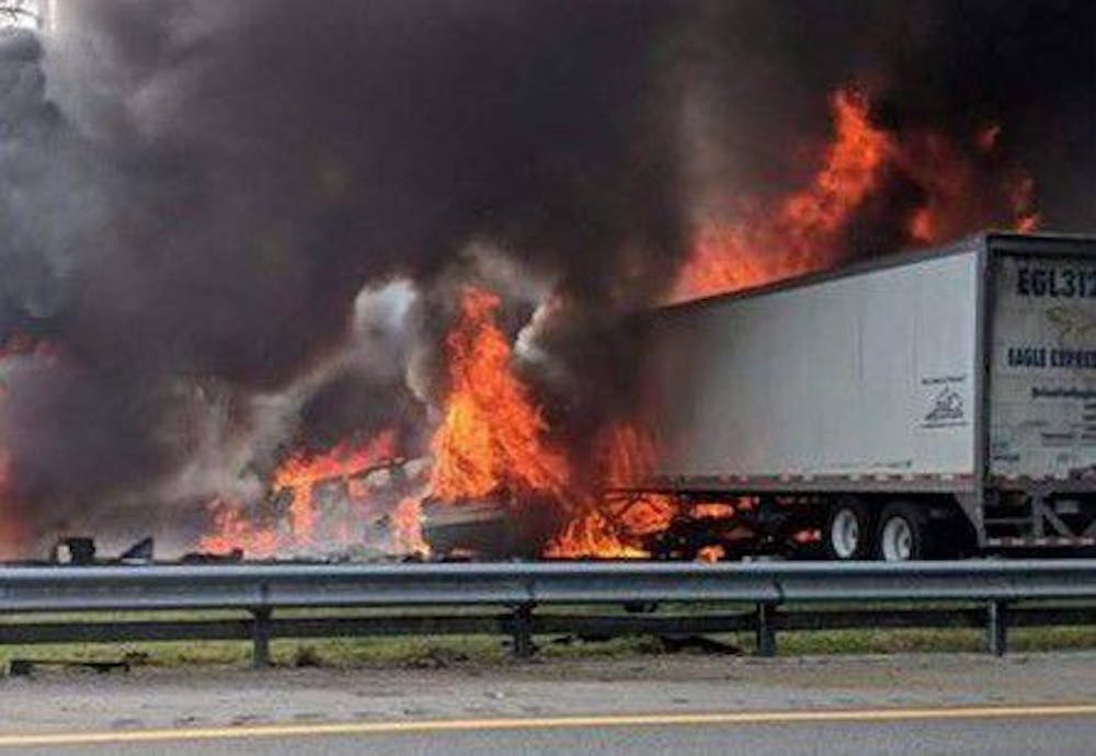 <div dir="ltr">A four vehicle crash on Interstate 75&nbsp;at mile marker 394 caused seven deaths and a diesel fire Thursday afternoon.</div>