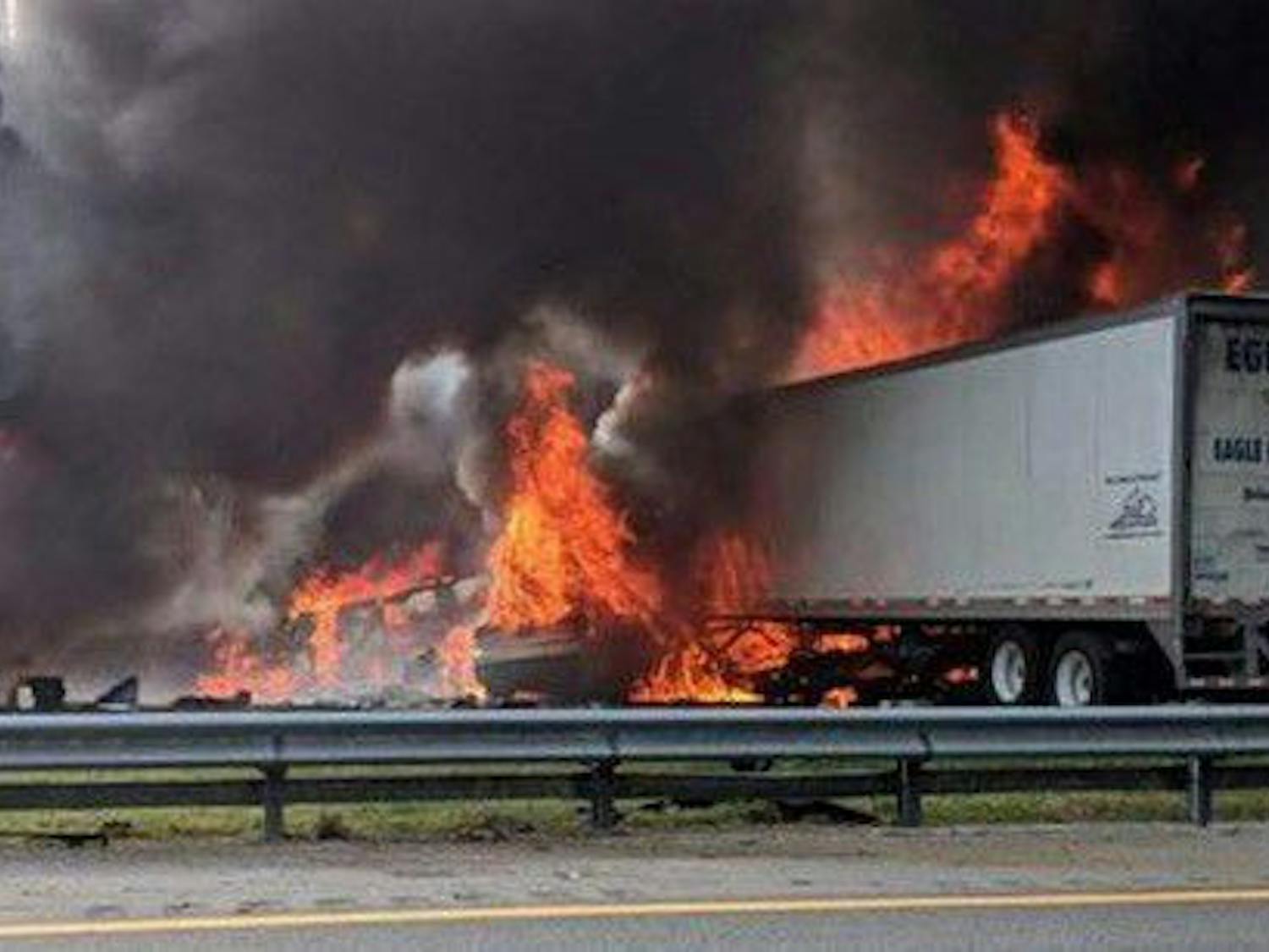 A four vehicle crash on Interstate 75&nbsp;at mile marker 394 caused seven deaths and a diesel fire Thursday afternoon.