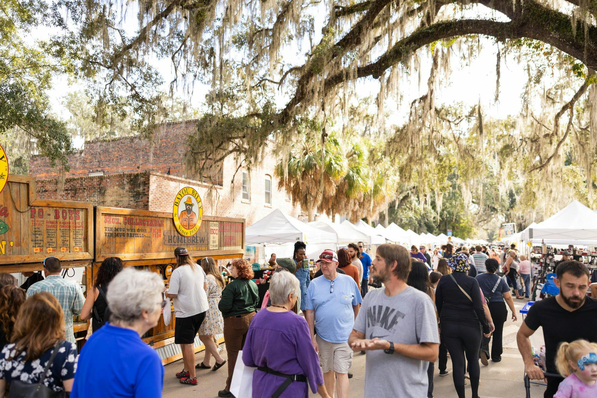 Customers fill the streets for the Micanopy Fall Festival in Micanopy on Sunday, Nov. 2, 2025.