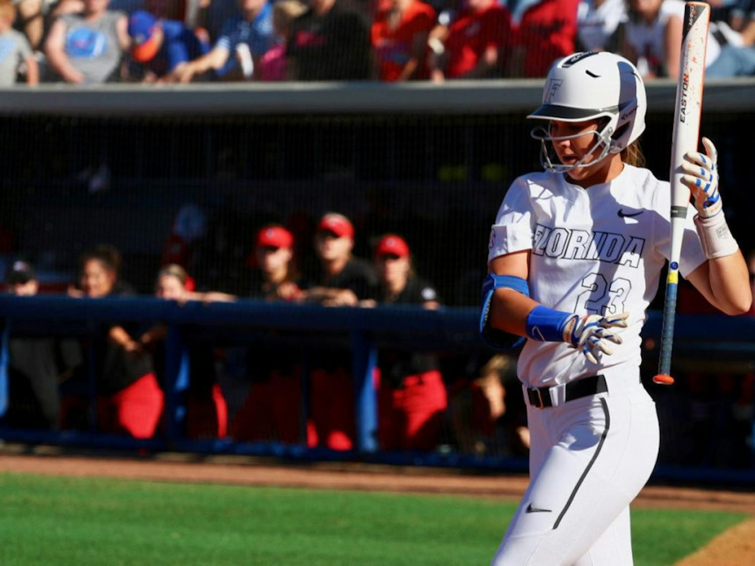 Infielder Nicole DeWitt socked a walk-off home run over the wall at Katie Seashole Pressly Stadium on Saturday, capping off a sweep for Florida against South Carolina.