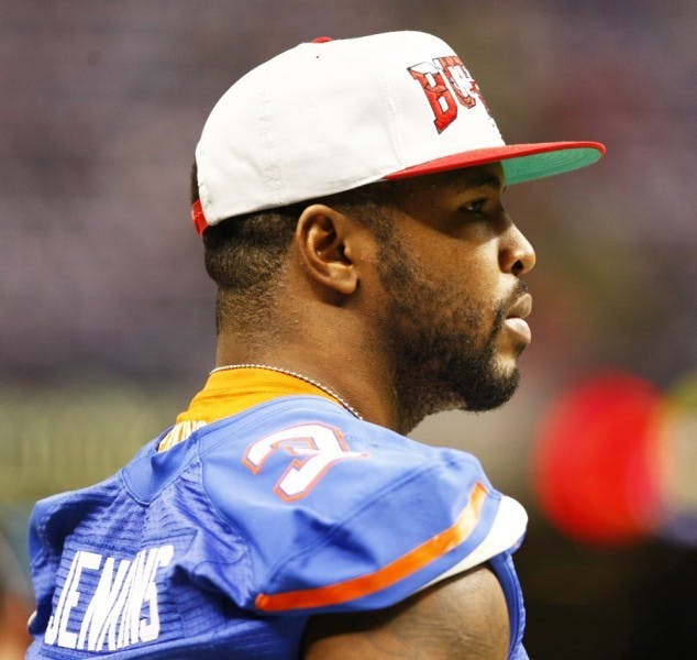 Jelani Jenkins stands on the sidelines and watches Florida’s 33-23 loss against Louisville in the Sugar Bowl on Jan. 2 in New Orleans. Jenkins will forego his senior season and declare for the NFL Draft.&nbsp;
