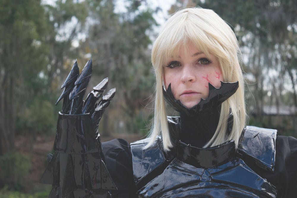 <p dir="ltr"><span>Lacey, who asked that her last name not be used, poses for a portrait on Sunday. Lacey dressed as Saber Alter, a character from the anime “Fate/stay night.”</span></p>
<p><span>&nbsp;</span></p>