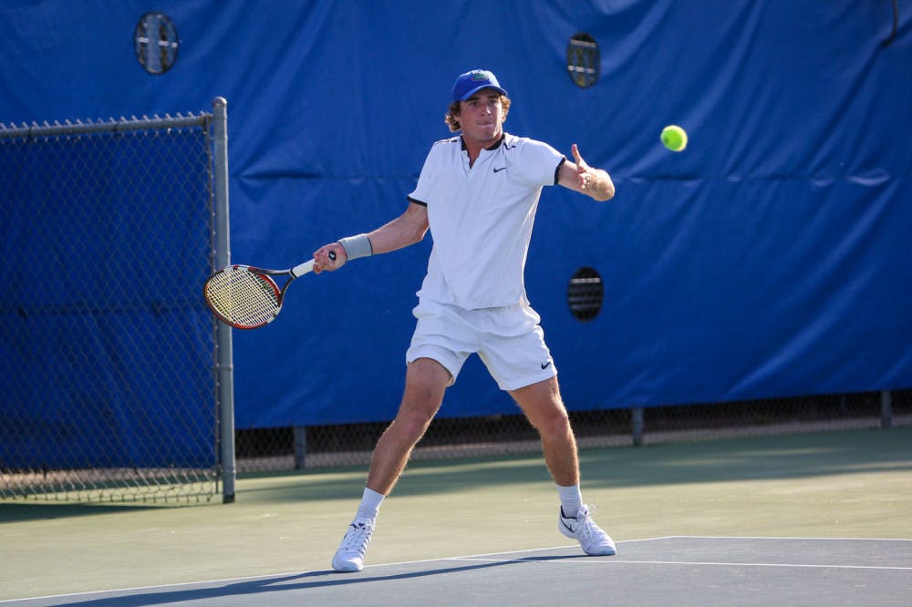 <p>Sophomore Oliver Crawford is undefeated in doubles play and has just one singles loss this year.</p>