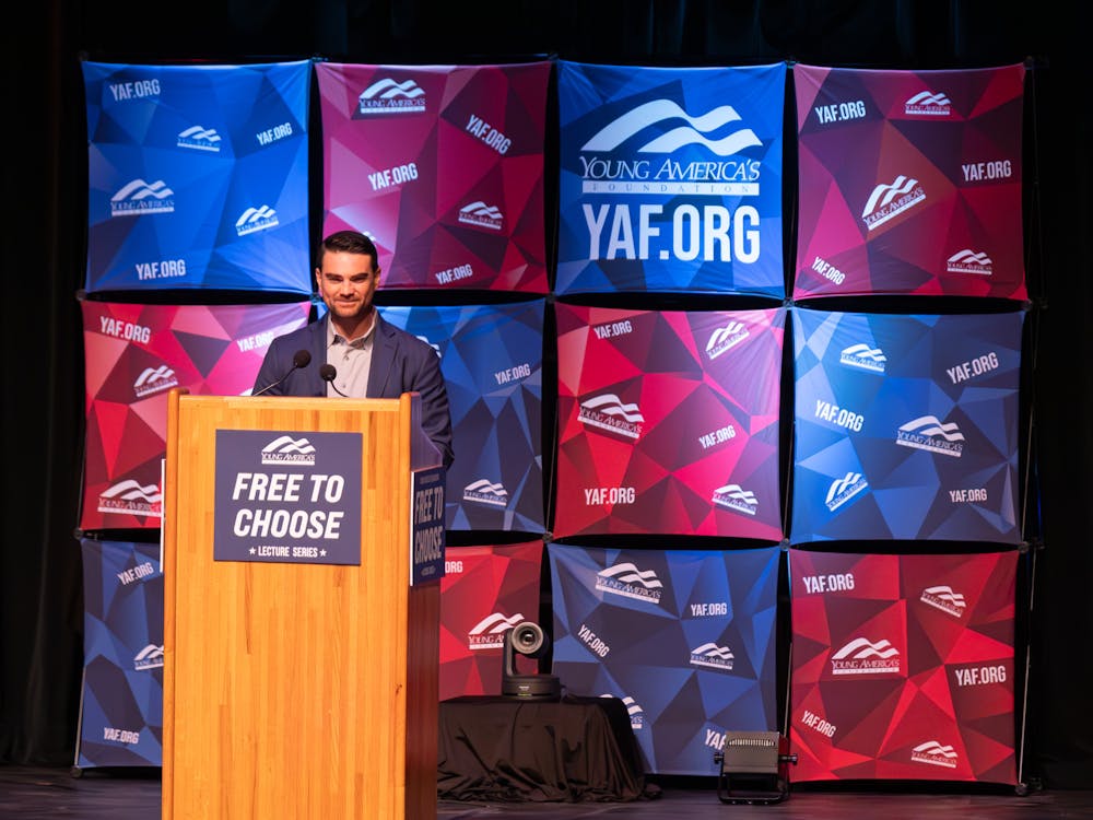 <p>UF Young Americans for Freedom hosted Ben Shapiro at the Curtis M. Phillips Center for the Performing Arts on Wednesday, Oct. 18, 2023.</p>