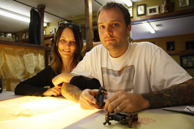 Mike Salay and his wife, Samantha, took over ownership of Anthem Tattoo Parlor on Sept. 2.