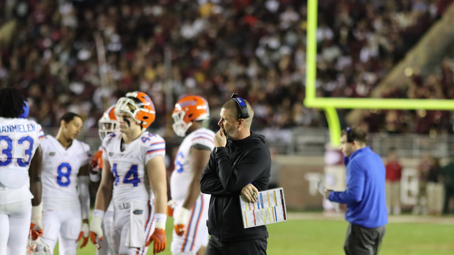 UF head coach Billy Napier during the Gators' rivalry game against Florida State Friday, Nov. 25, 2022.