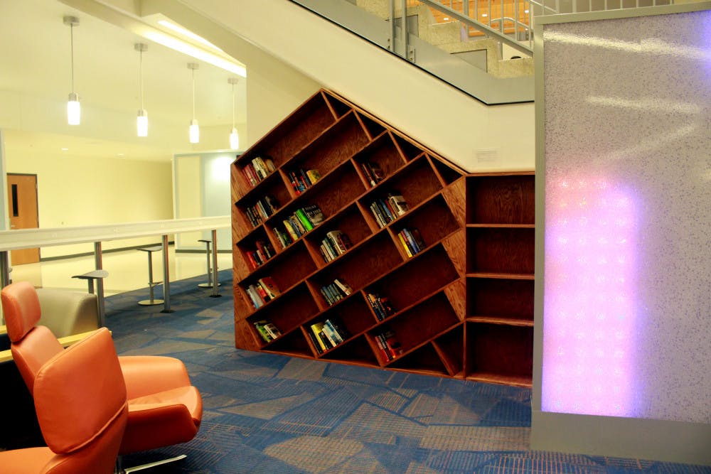 <p dir="ltr"><span>The Reitz Union’s free library opened Jan. 2 and can be used by anyone. It includes titles from authors such as Tom Clancy, Anthony Horowitz, Carl Hiaasen and James Patterson. </span></p>