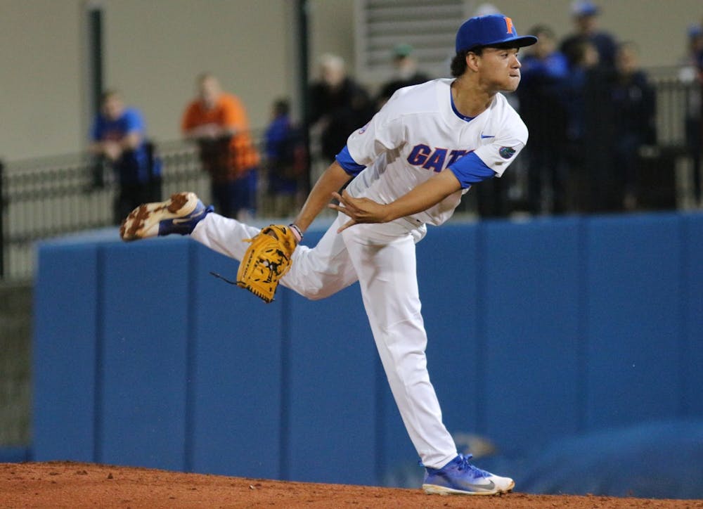 <p>Sophomore Jordan Butler is growing comfortable with his role in the Gators pitching staff. "Whatever they need me to do, start midweeks, close it out, come in mid-game ... it doesn’t matter to me, just that we win the game,” he said.</p>
<p><span>&nbsp;</span></p>
