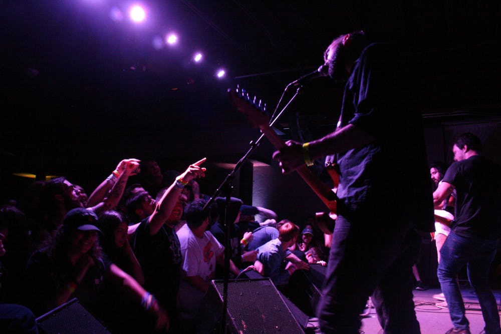 Dikembe, a popular local punk band, performed at The Wooly Saturday night during the only sold-out Fest show.