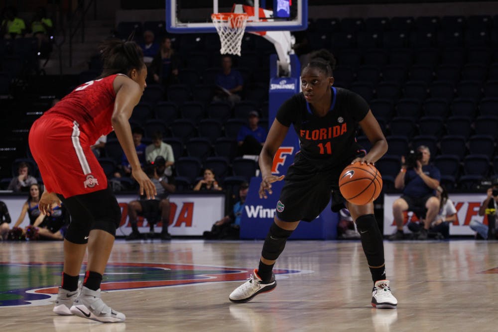 Dyandria Anderson celebrated Senior Day by going 6 of 9 from the field for 16 points while dishing out four assists. 