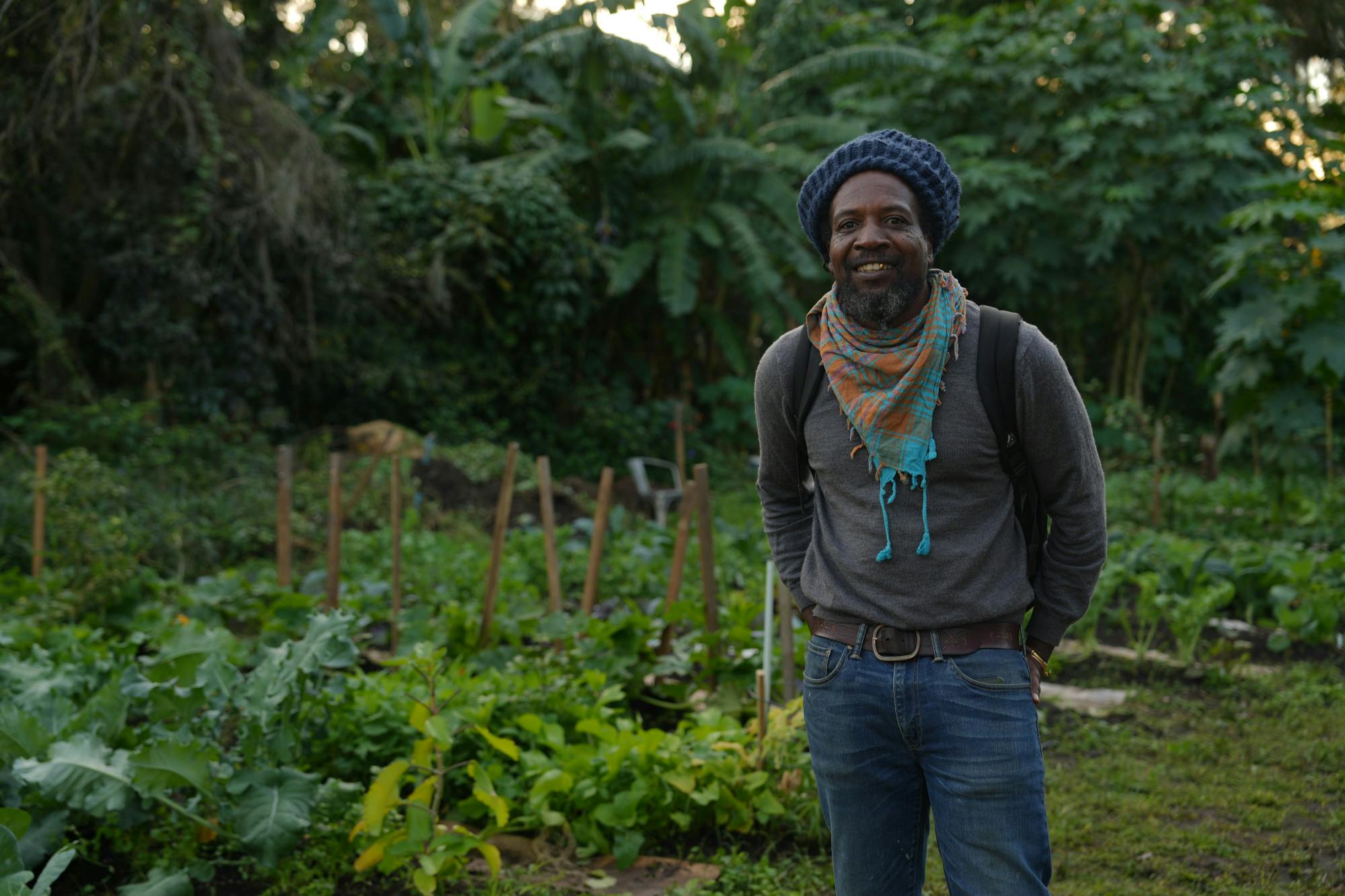 Porter’s Quarters Community Farm’s head farmer Otis Garrison is photographed at the farm on Wednesday, Nov. 29, 2023.