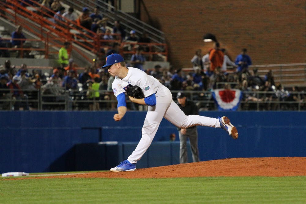 UF starting pitcher Brady Singer picked up the win in his final home game as a Gator. The junior was drafted 18th overall by the Kansas City Royals in the MLB Draft on Monday. 