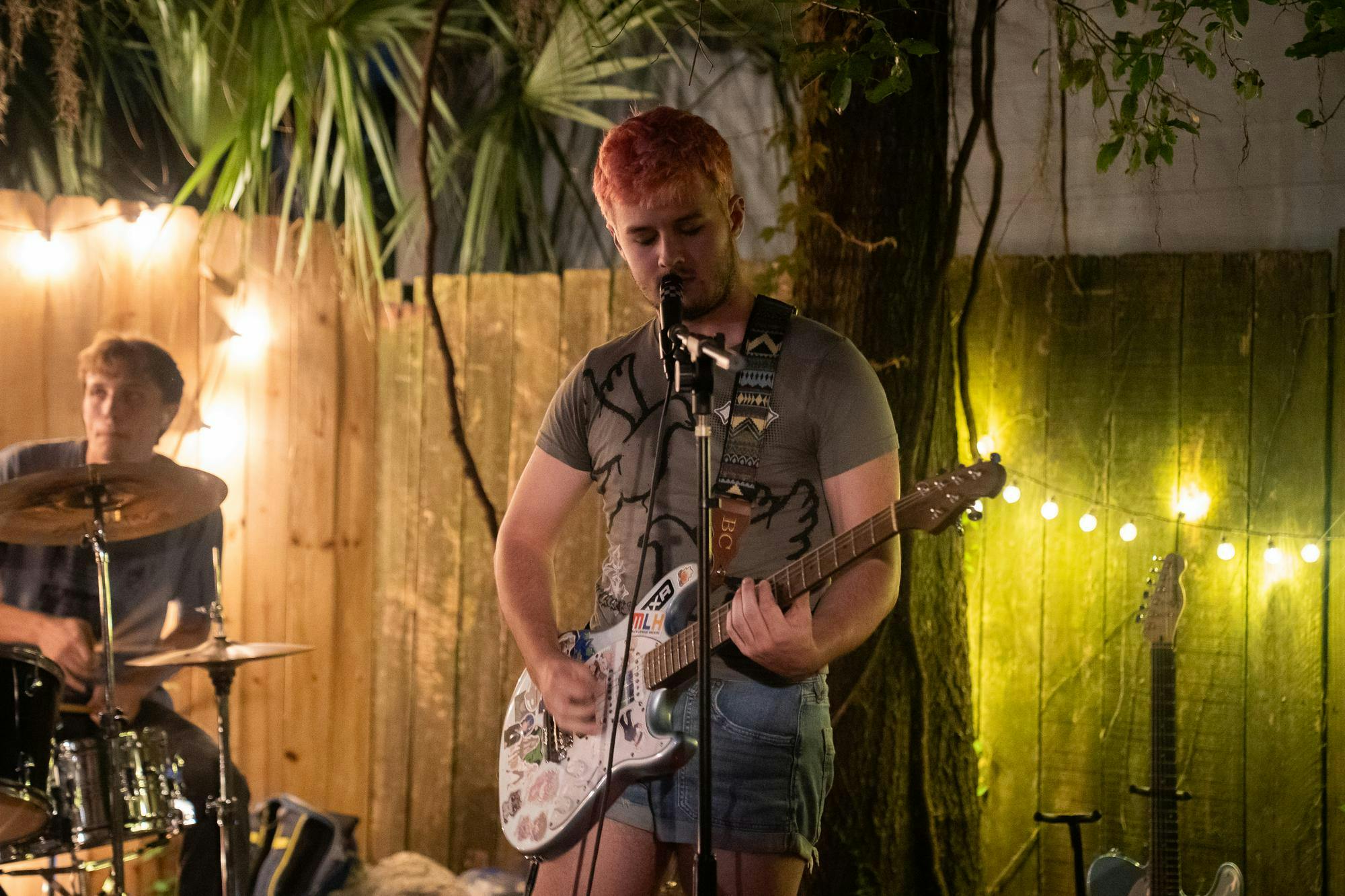 Brooks Chandler, guitarist and vocalist for Halfway Here, plays during the band's release show for its new album "As Far As I Can See" in Gainesville, Fla. Friday, Sept. 18, 2026.