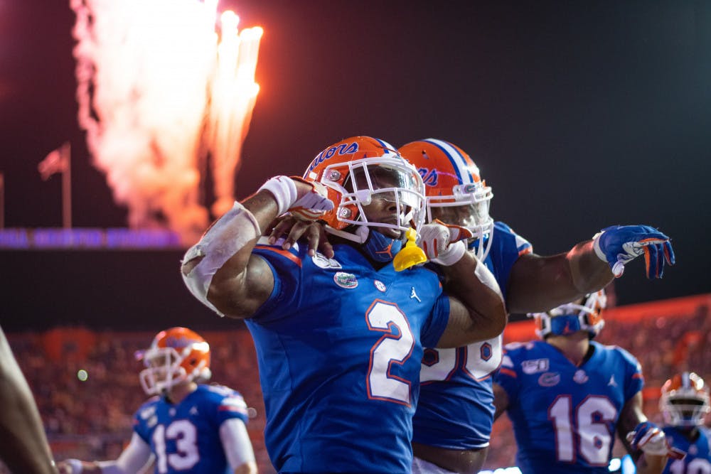 <p>Lamical Perine led UF's rushing attack with 51 yards.</p>