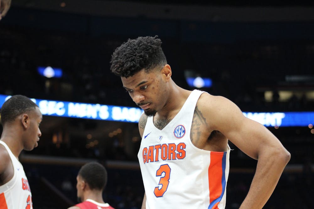 <p>Guard Jalen Hudson led the Gators with 23 points off of 50 percent shooting in Florida's Round of 32 loss to Texas Tech on Saturday </p>