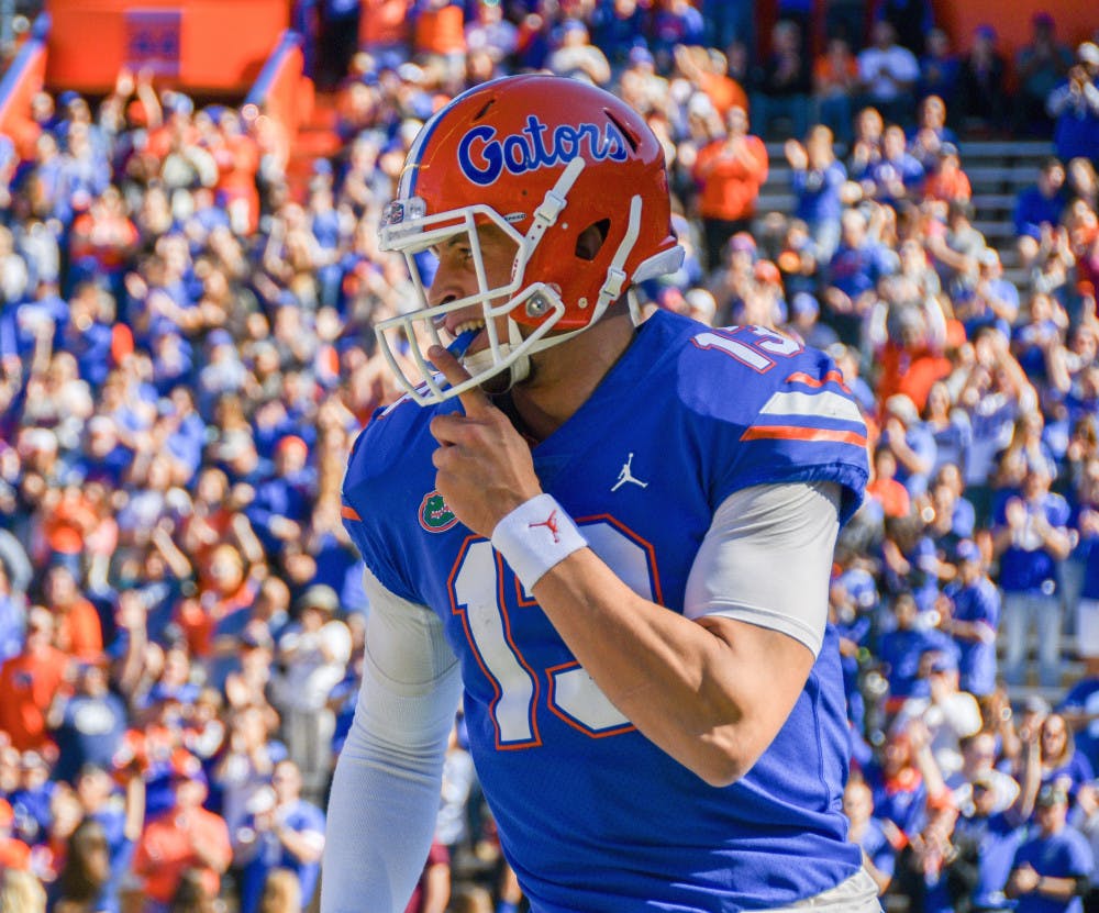 Quarterback Feleipe Franks finished his afternoon with 274 yards and three touchdowns on 19-for-27 passing in Florida's 63-10 win over Idaho. 