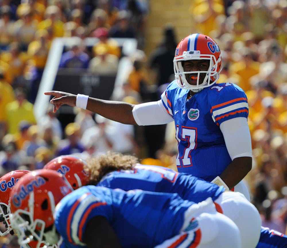 <p>Florida freshman quarterback Jacoby Brissett started against LSU last week, completing 8 of 14 passes for a touchdown and two interceptions. Brissett will compete with fellow freshman Jeff Driskel this week in practice.</p>