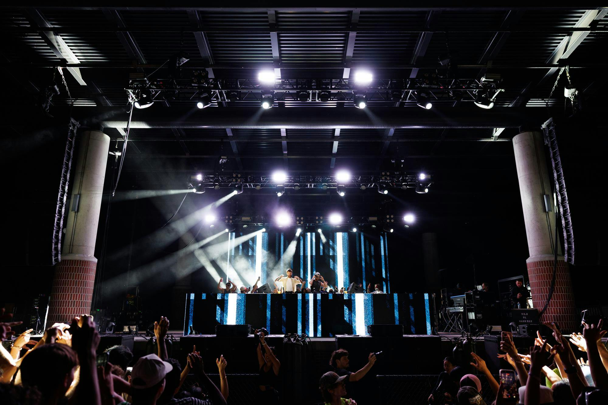 The Chainsmokers perform in front of a crowd of students at SwampFest, Tuesday, April 14, 2026, in Gainesville, Fla.
