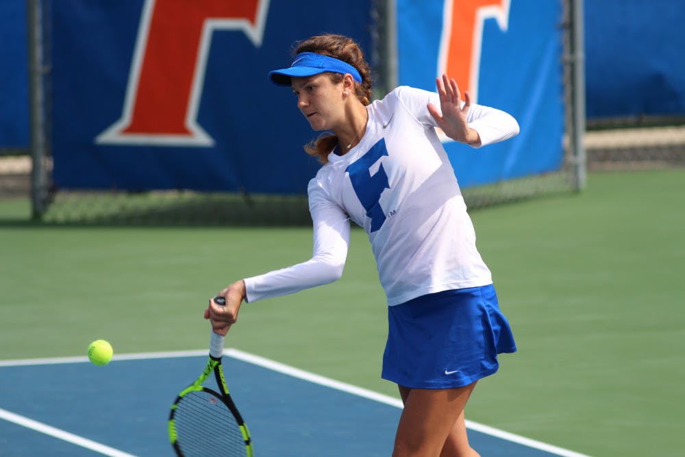<p>Senior Anna Danilina is the only Gators women's tennis player left in the NCAA Division I Championships.</p>